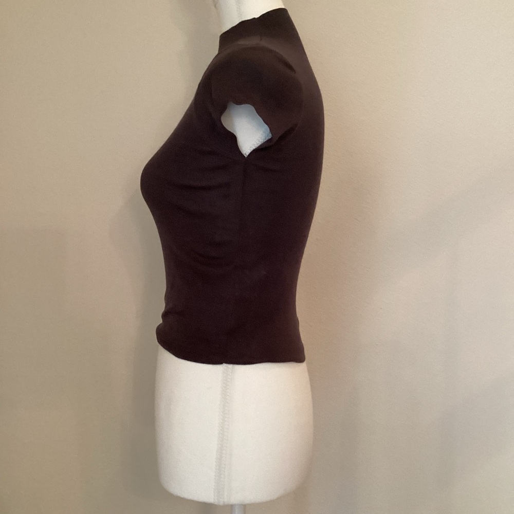 Size 4 Dark Grey Skinny Knitted Top - Picture 3 of 5